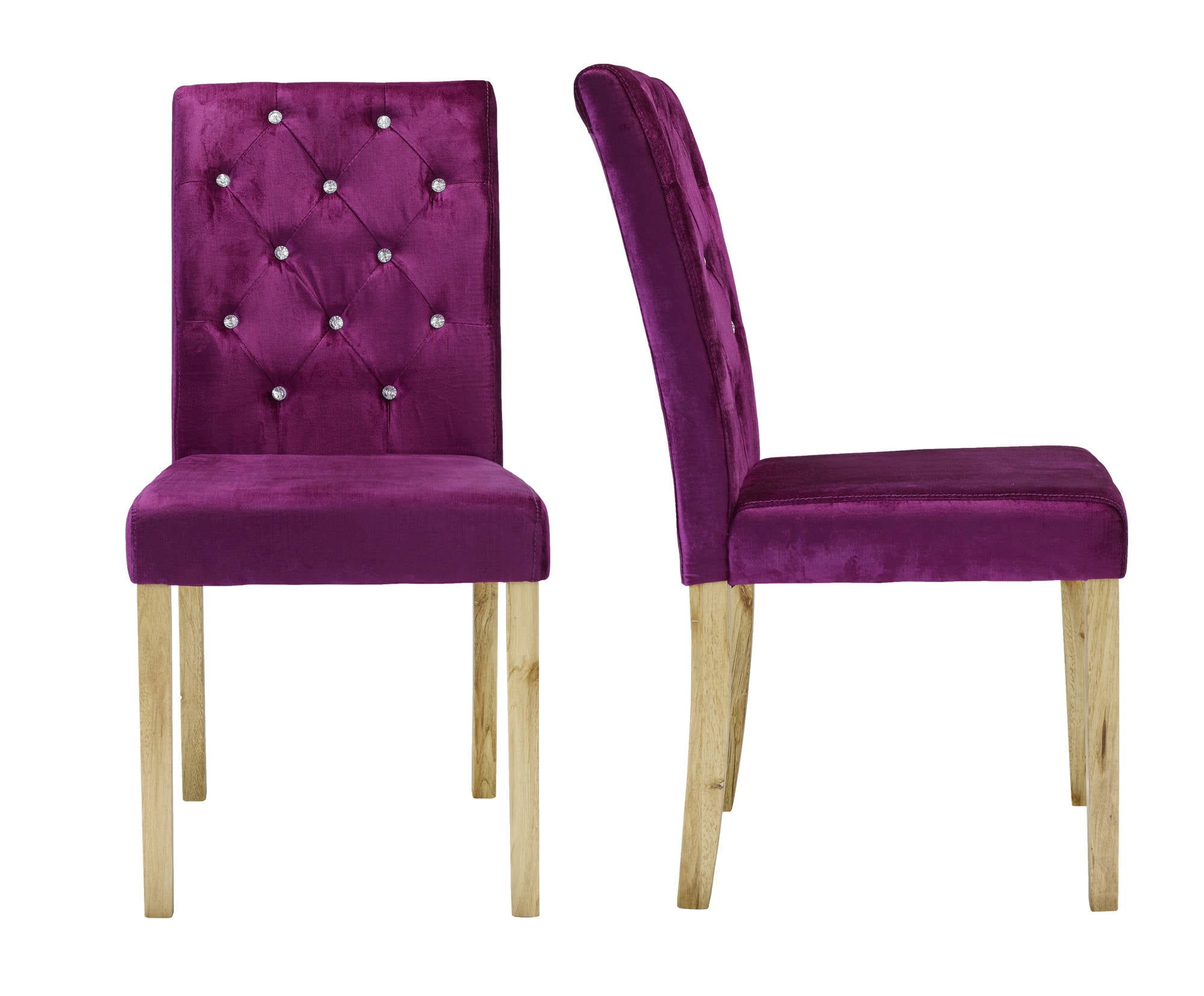 Chaillot Dining Chairs in Purple - Ezzo