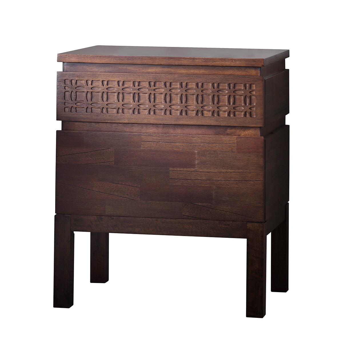 Greenwich Bedside 2 Drawer Chest in Natural - Ezzo