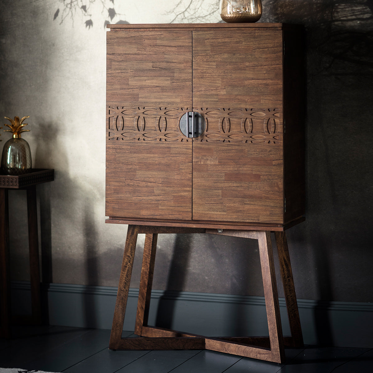 Greenwich Cocktail Cabinet in Natural - Ezzo