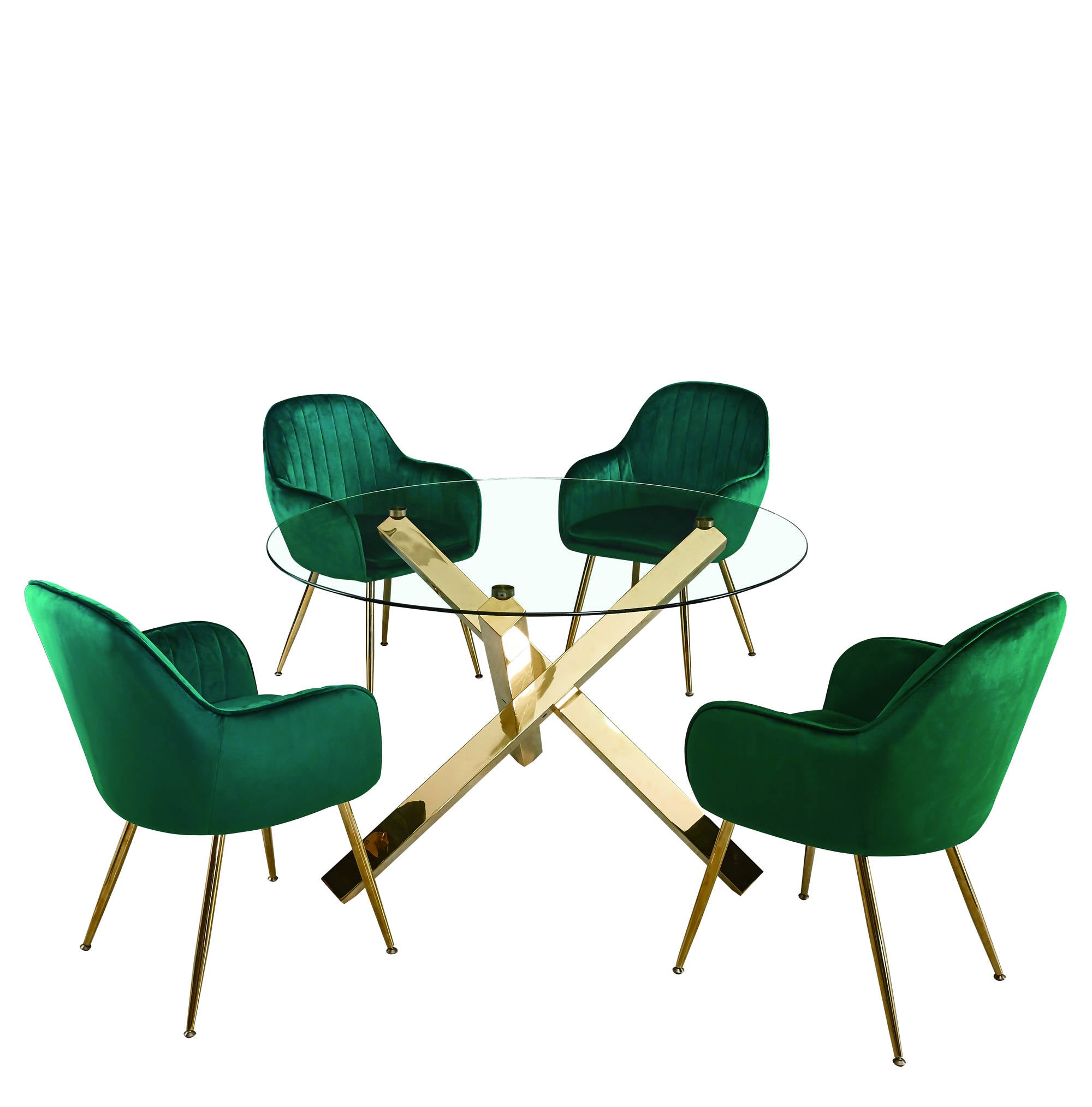 Lares Chairs in Forest Green - Ezzo