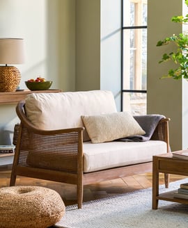 Templecombe Rattan 2 Seater Sofa Oatmeal