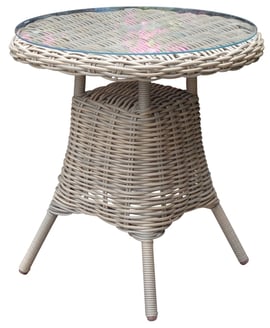 Amalfi Collection Outdoor Bistro Table With Glass Top