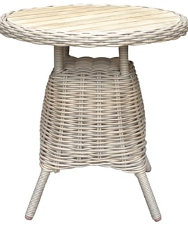 Amalfi Collection Outdoor Bistro Table With Wood Top