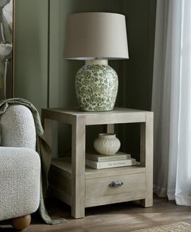 Haldon Collection 1 Drawer Side Table With Shelf