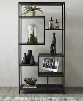 Large Black Multi Shelf Unit