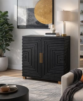 Lennox Black 2 Door Small Sideboard