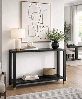 Lennox Black Console Table