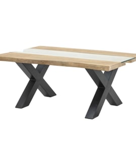 Live Edge Collection Light Acacia River Coffee Table