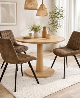 Malmo Coffee Swivel Dining Chair