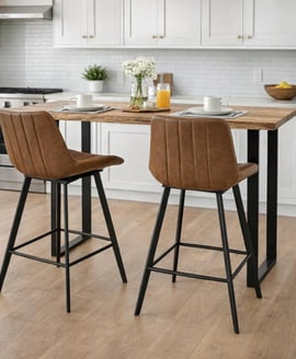 Malmo Tan Swivel Bar Stool