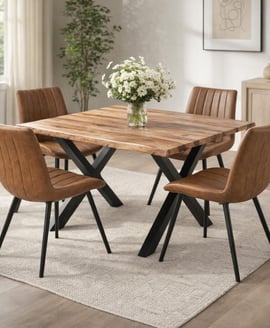Malmo Tan Swivel Dining Chair