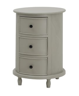 The Camden Collection 3 Drawer Round Side Table