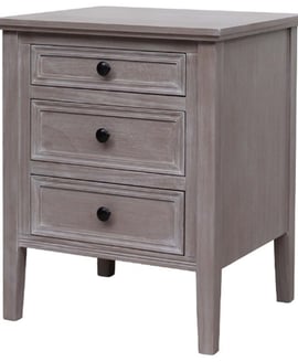 The Serene Collection Three Drawer Bedside Table