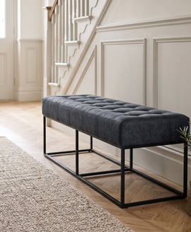 Boden Steel Grey Bench