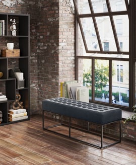 Boden Steel Grey Bench