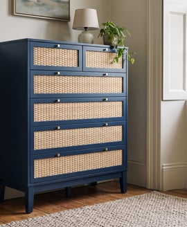 Bordeaux Blue Chest of Drawers