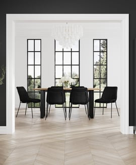 Carlo Black Black Arms Dining Chair