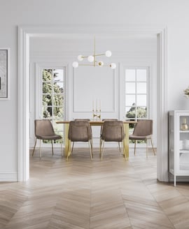 Carlo Taupe Gold Dining Chair