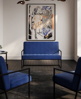 Chance Oxford Blue Sofa