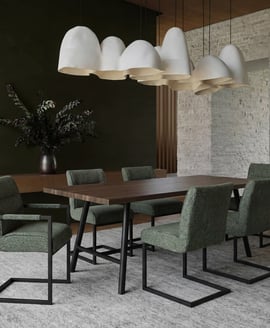 Cleaver Desert Sage Black Dining Chair