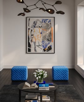Colline Small Cobalt Pouffe