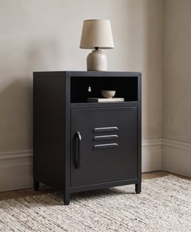 Dillon Black Bedside Cabinet