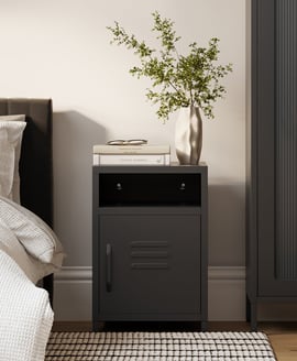 Dillon Black Bedside Cabinet