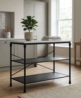Fairmont Marble Effect Kitchen Island