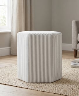 Harbour Grey Thin Stripe Stool