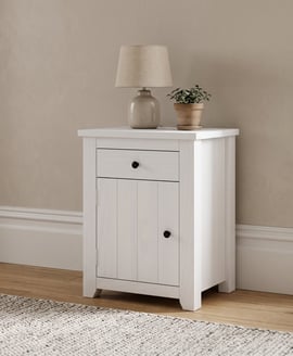 Havana White Bedside Cabinet