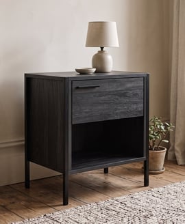 Hoxton Black Bedside Cabinet
