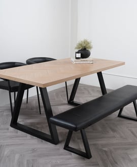 Hyde Natural Black Dining Table