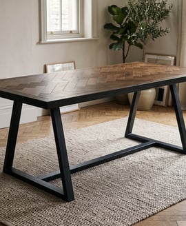 Hyde Whiskey Black Dining Table