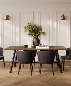 Louie Coffee Black Dining Table