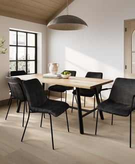 Louie Tawny Black Dining Table
