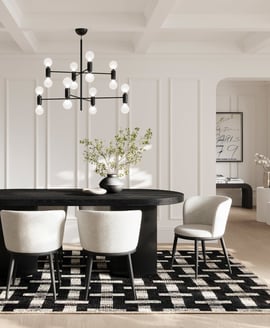 Nova Ivory Black Dining Chair