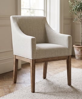 Piper Bisque Brushed Wood Dining Chair