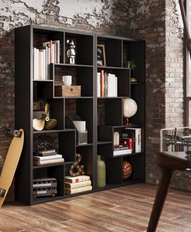 Quebec Black Shelving Unit