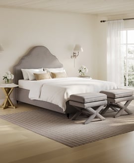 Quince Light Grey Double Bed