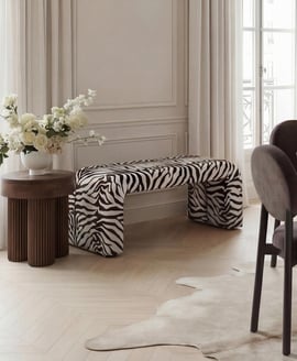 Rosa Zebra Bench