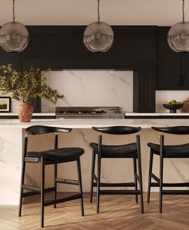 Seine Coal and Black Counter Stool