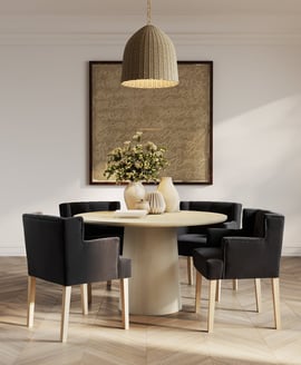 Shay Anthracite Winged Dining Chair Without Arms