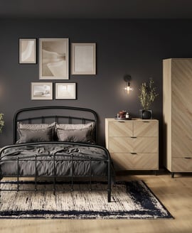 Stockholm Chevron 1 Dr Bedside Cabinet
