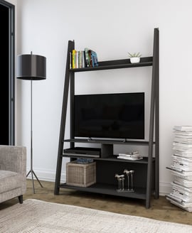 Tiva Ladder Ent Tv Unit Black 1 Pack