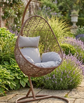 Goa Brown Rattan Hanging Chair