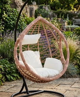 Goa Natural Rattan Effect Hanging Chair