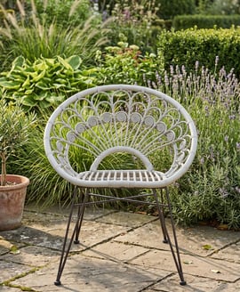 Manado Grey Natural Rattan Chair