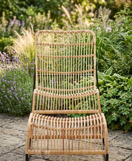 Manado Rattan Chair And Footstool Set