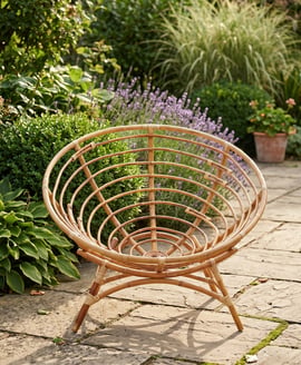 Manado Papasan Natural Rattan Chair