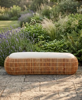 Manado Natural Rattan Bench